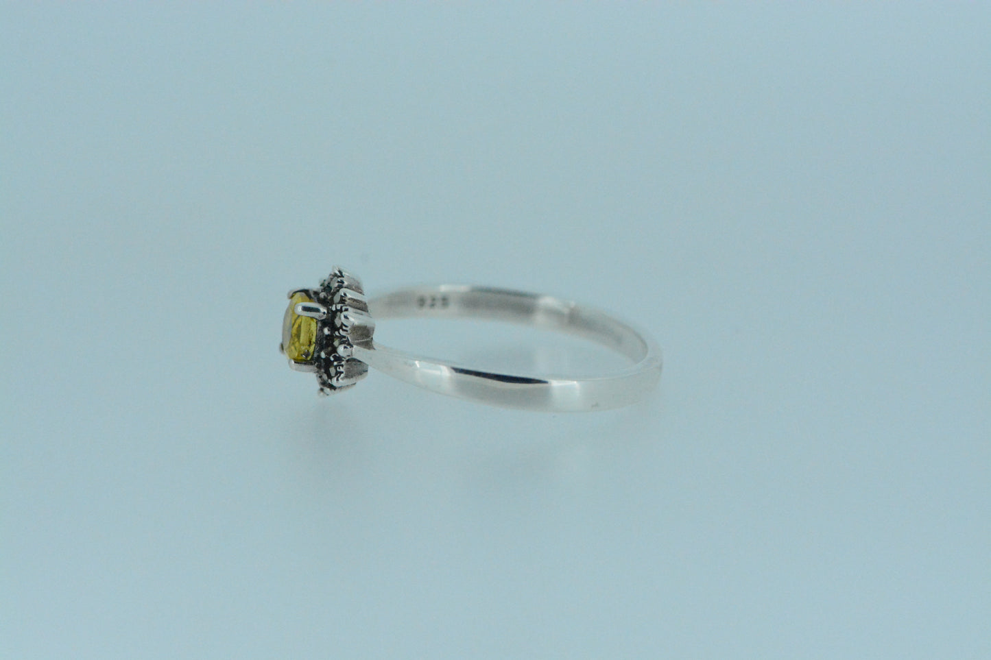 Citrine Flower Ring