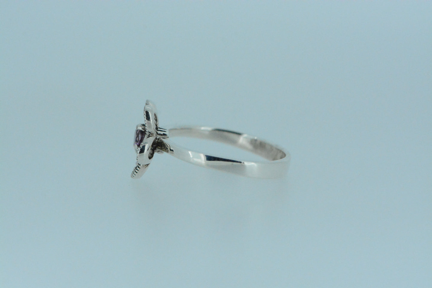 Pink Topaz Flower Ring