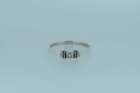 Blue Topaz Silver Ring