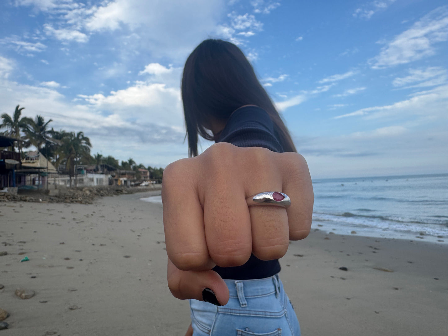 Mozambique Ruby Waterdrop Ring