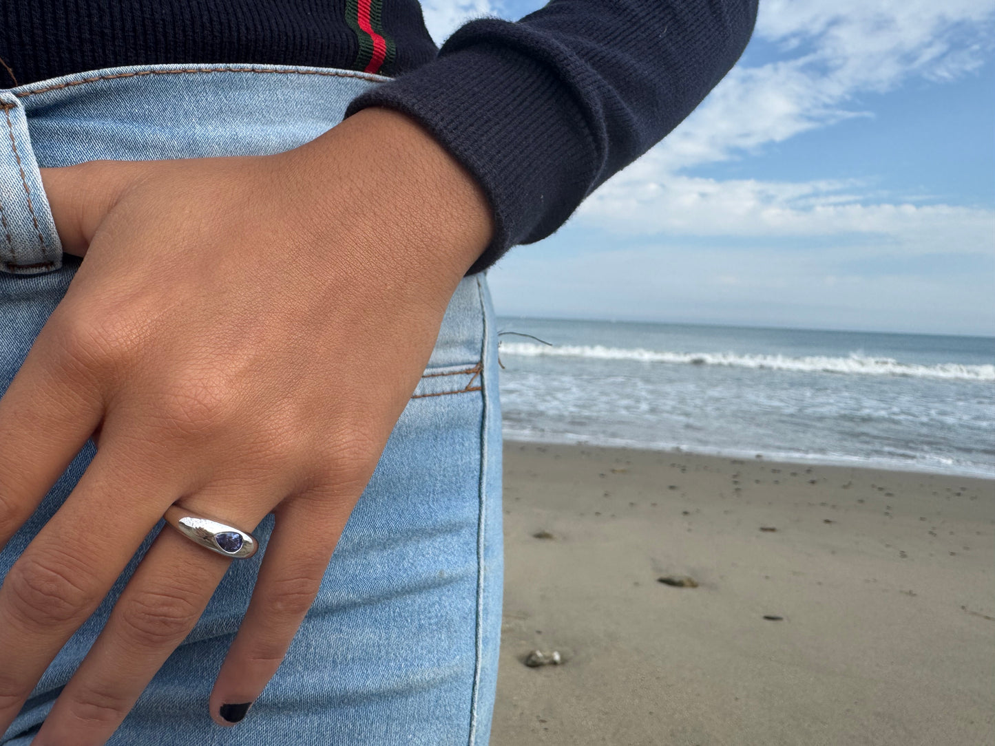 Tanzanite Waterdrop Ring