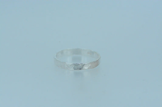 Hammered Silver Band Ring