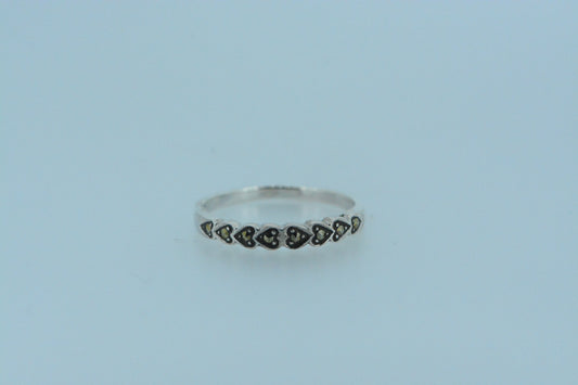 Marcasite Hearts Ring