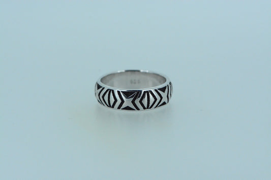 Patterned Silver Ring