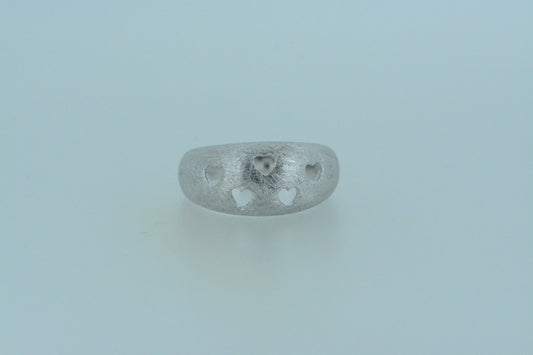 Brushed Dome Stars Ring