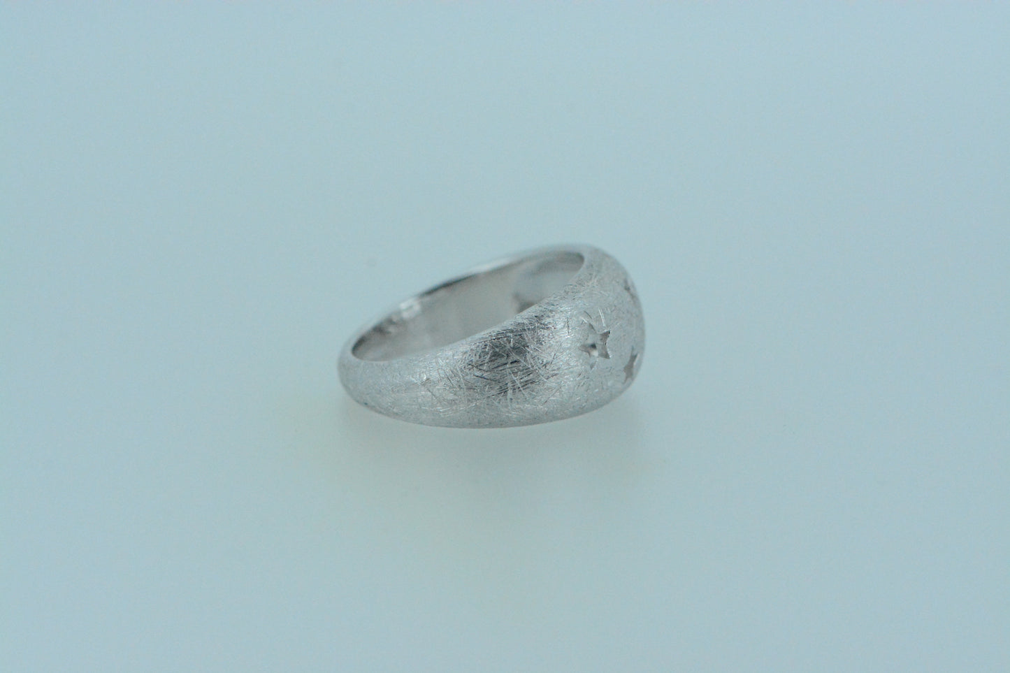 Brushed Dome Stars Ring
